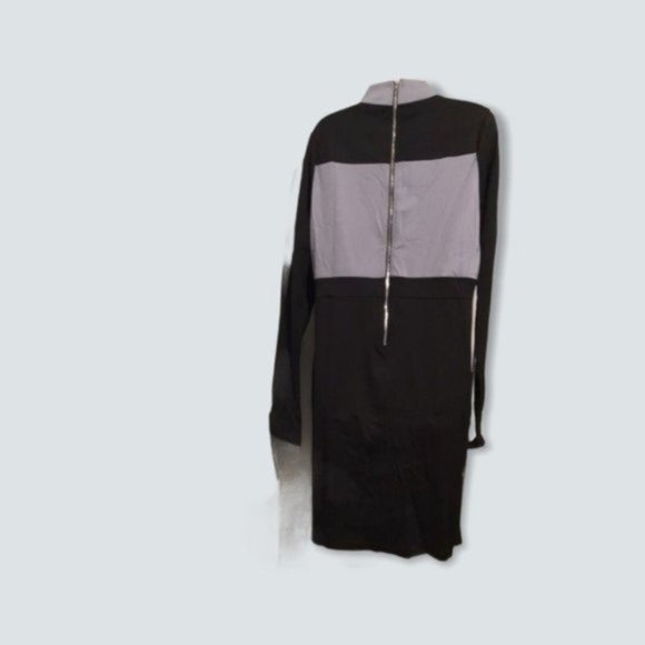 2X Plus Size Bodycon Barcode Cut Out Mini Dress - Picture 4 of 7